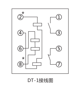 DT-1/200同步檢查繼電器內(nèi)部接線及外部接線圖