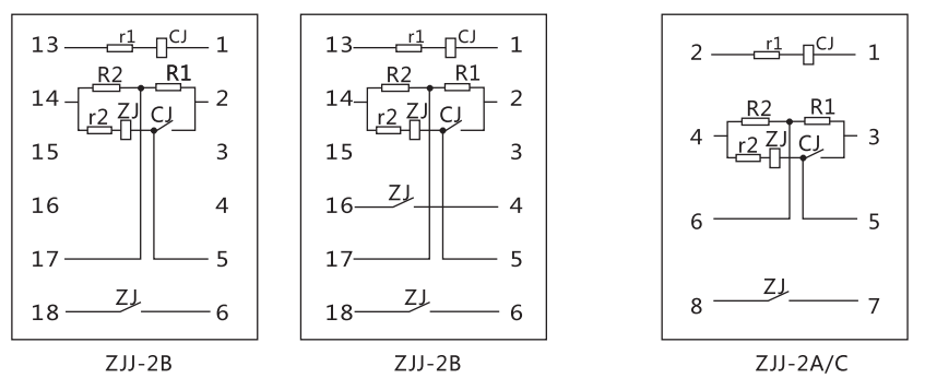 ZJJ-2A內部接線及外引接線圖