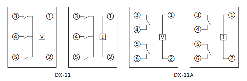 DX-11Q信號繼電器內(nèi)部接線圖片