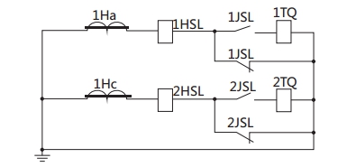 JSL-11繼電器構(gòu)成的去分流操作機(jī)構(gòu)的保護(hù)原理圖